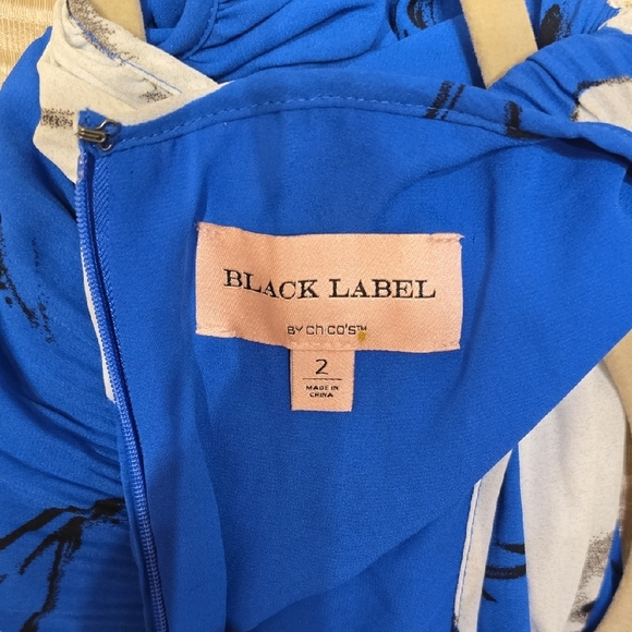 Black Level Chico's Blue and White Floral Midi Dress - Picture 2 of 14